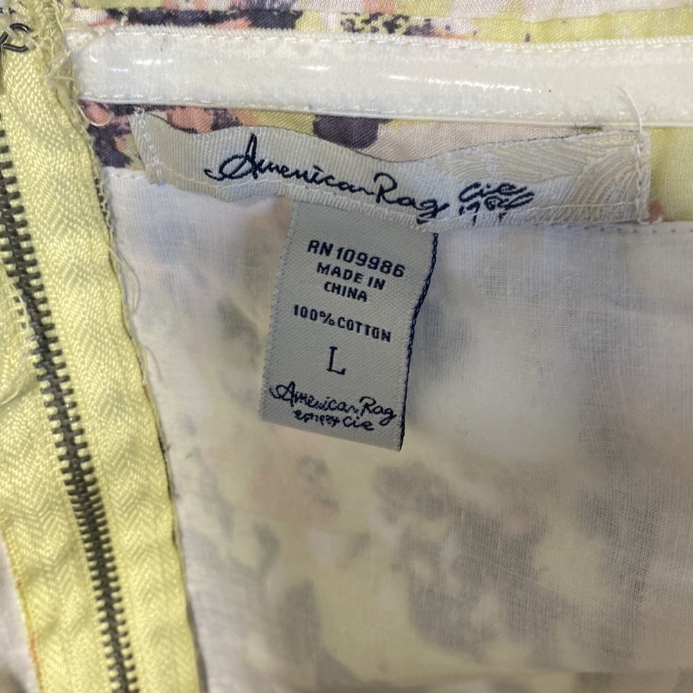 American Rag  watercolor sweetheart neck strapless dress - Picture 7 of 11